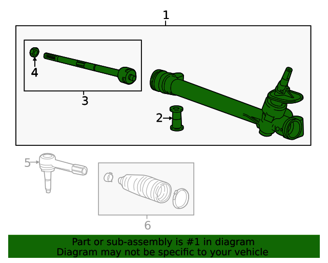 20172023 Chevrolet Rack and Pinion Steering Gear 42353783 OEM Parts