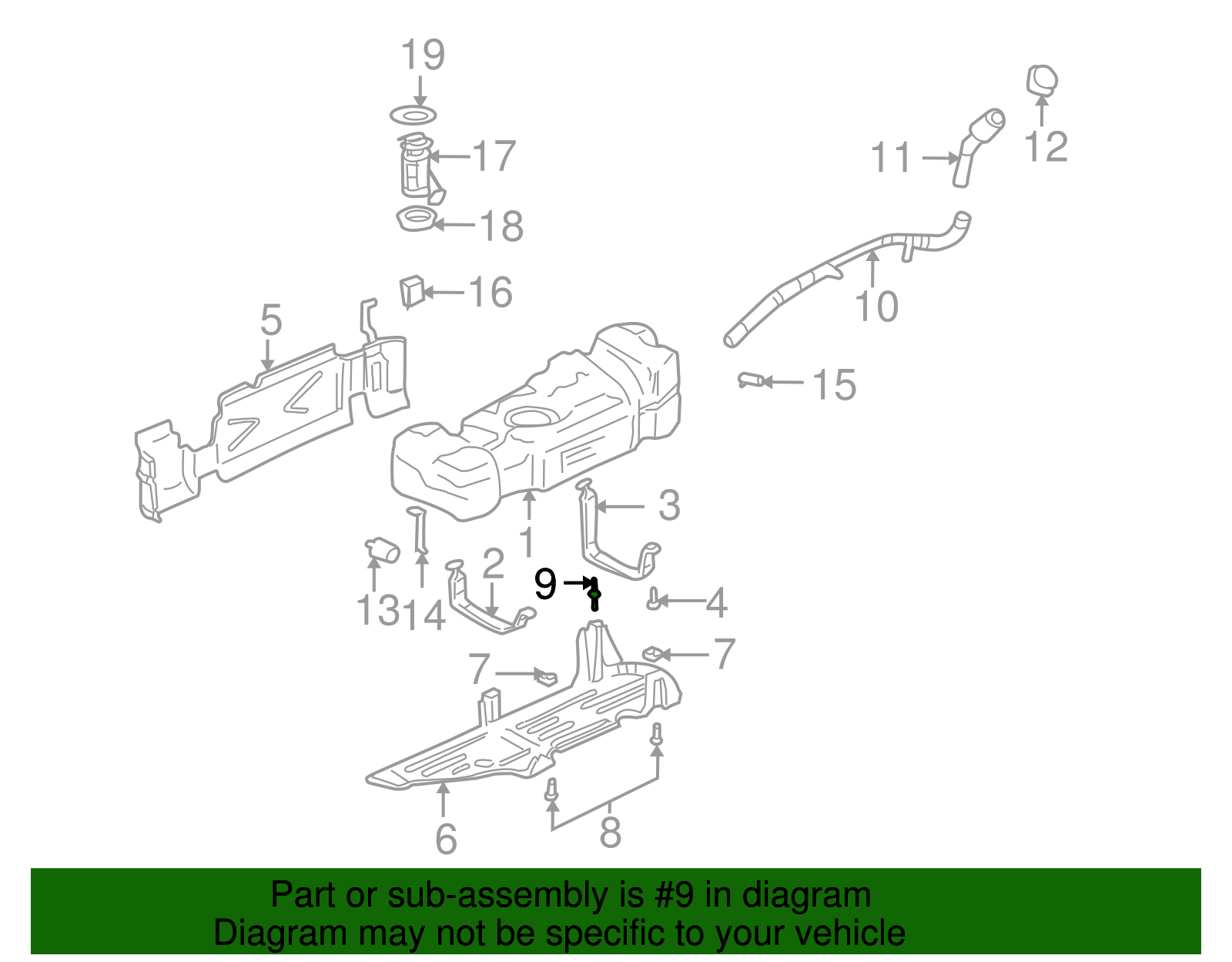 Fuel Tank Strap Stud - GM (11519595)