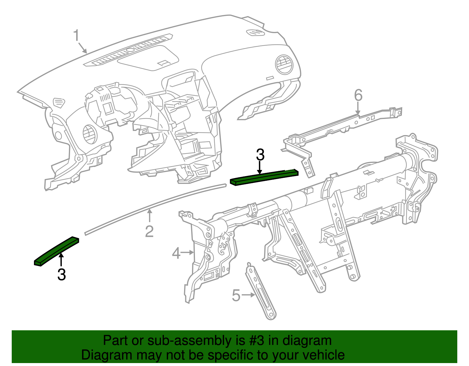 Instrument Panel Seal - GM (96948401)