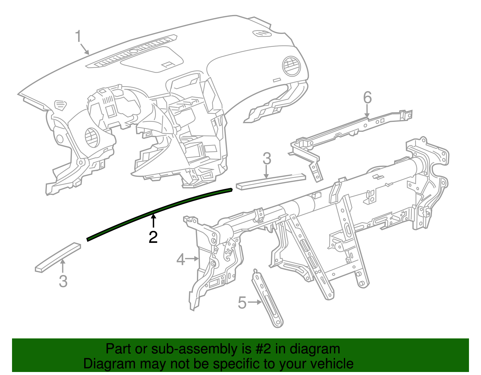 Instrument Panel Insulator Seal - GM (96839947)