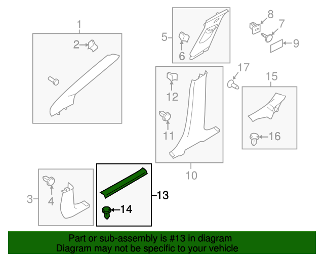 Ford CV6Z5413208AB Front Sill Plate 20122018 Ford Focus OEM