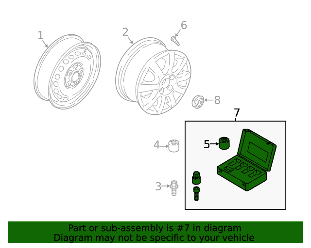 5Q0-698-137 - Wheel Lock Set 2016-2024 Volkswagen | AutoNation Parts
