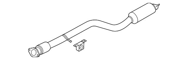 Hyundai - 28611-T1300 - Muffler Assembly Front Right-hand - 2021-2024 ...