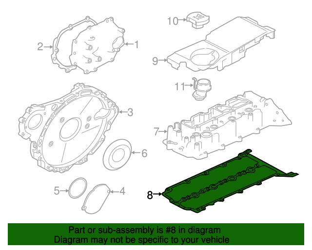20172019 Jaguar Valve Cover Gasket JDE38499