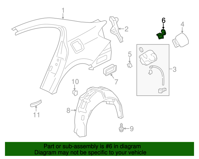 20132017 Honda Accord Grommet Assembly, Fuel Cap 74490T2FA00
