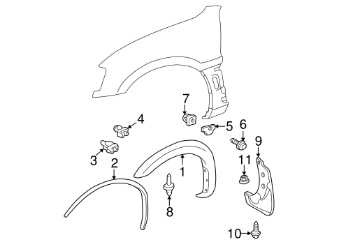 Exterior Trim - Fender for 2003 Toyota RAV4 #0