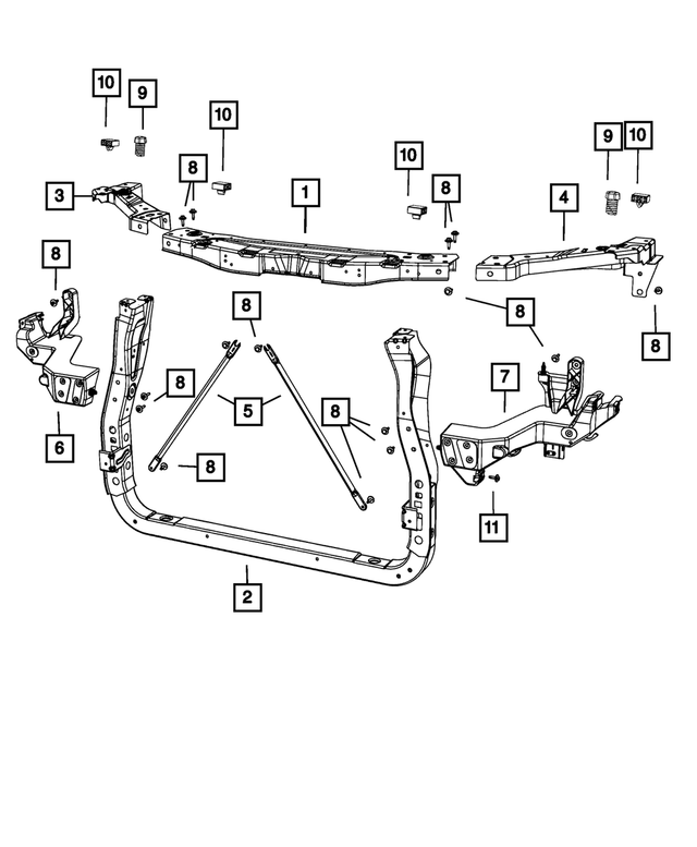 Genuine Mopar Support Bracket 68227826AA