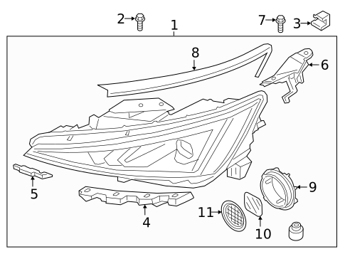 Headlamp Components for 2019 Hyundai Elantra OEM Parts Online