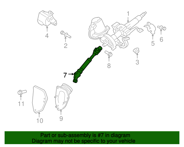 20082013 Toyota Highlander Steering Shaft 4522048171 OEM Parts Online