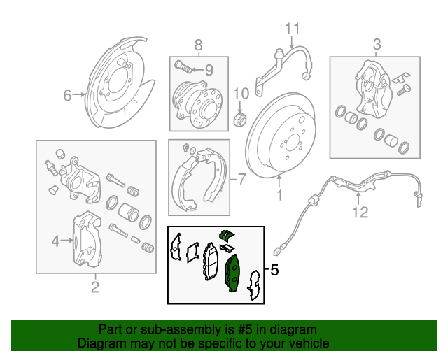 20082020 Subaru Brake Pads Rear 26696FG000 Subaru Parts Store
