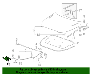 19420432 - Hood Primary and Secondary Latch 2010-2011 Buick LaCrosse ...