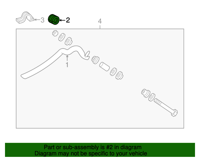 19972005 GM Orange Front Stabilizer Shaft Insulator 25699777