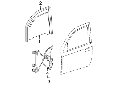 Front Door for 2002 Oldsmobile Bravada #1