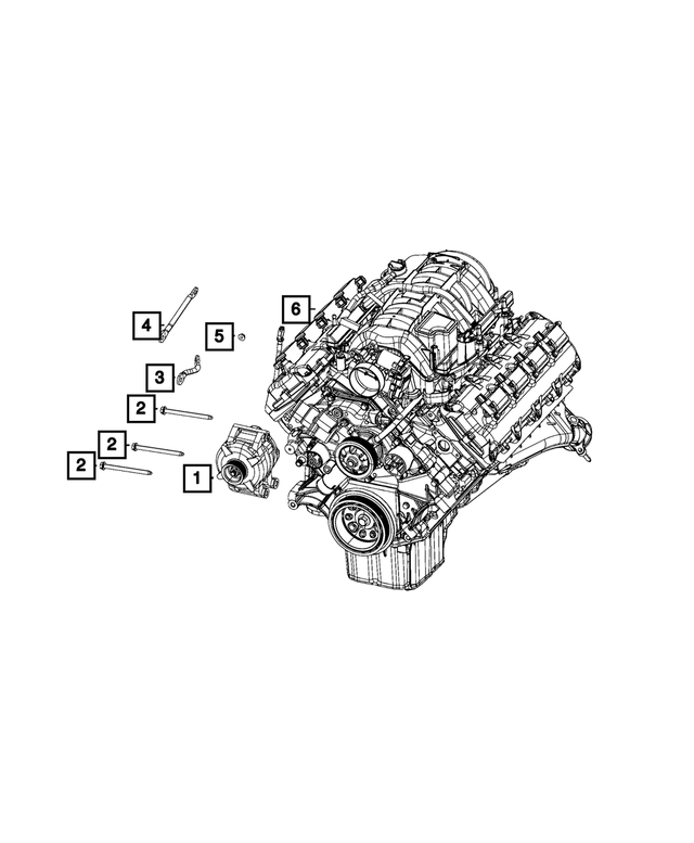 2011-2023 Mopar Alternator Bracket Strut 4593946AC | Mopar eStore
