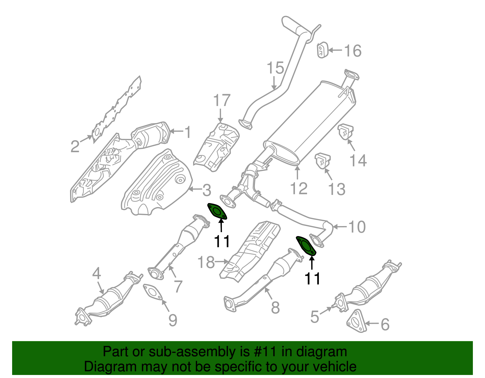 1999-2025 Nissan Cross Over Pipe Gasket 20692-24U0A | My Nissan Part