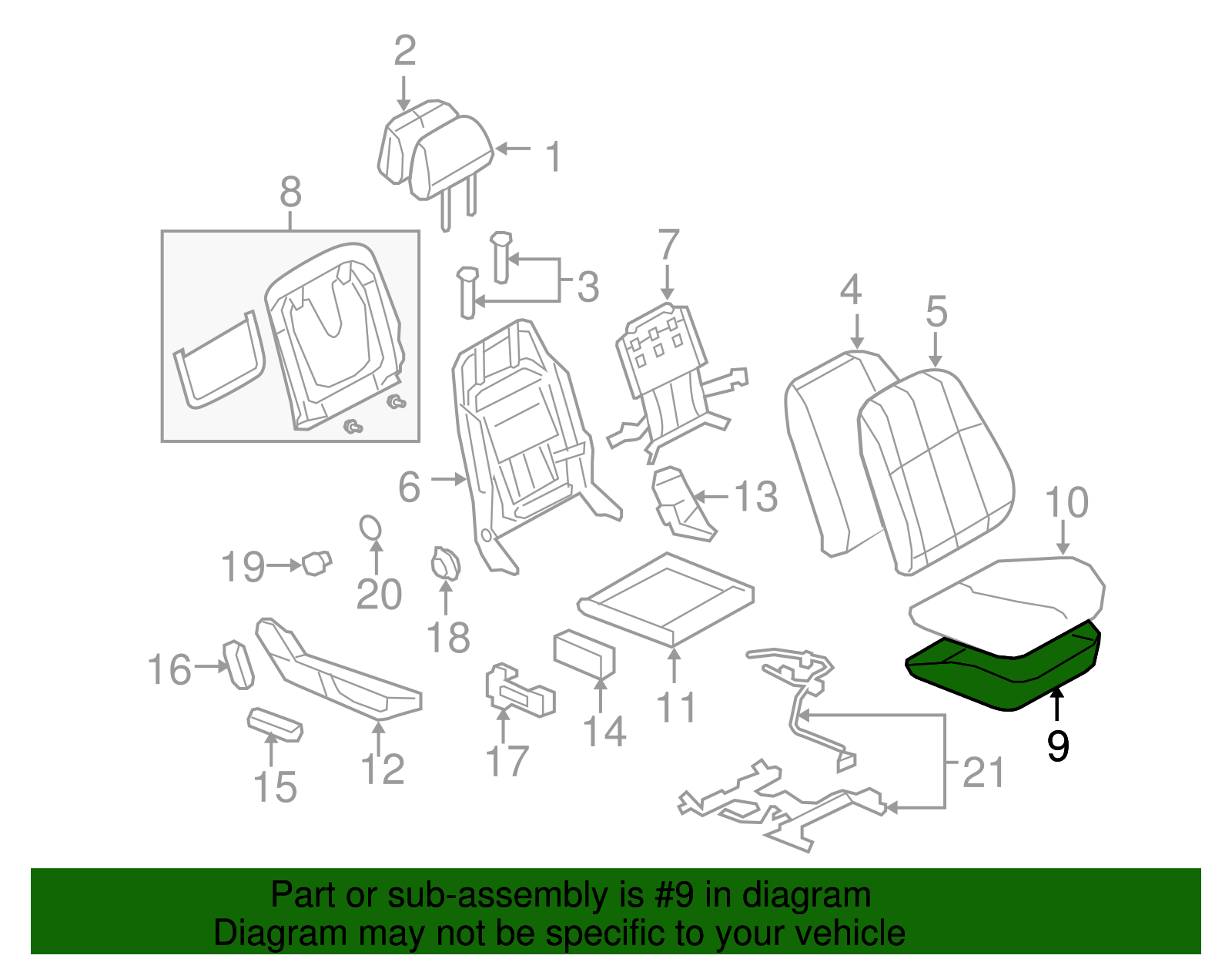 Pad, F/Seat Cushion - GM (92250795)