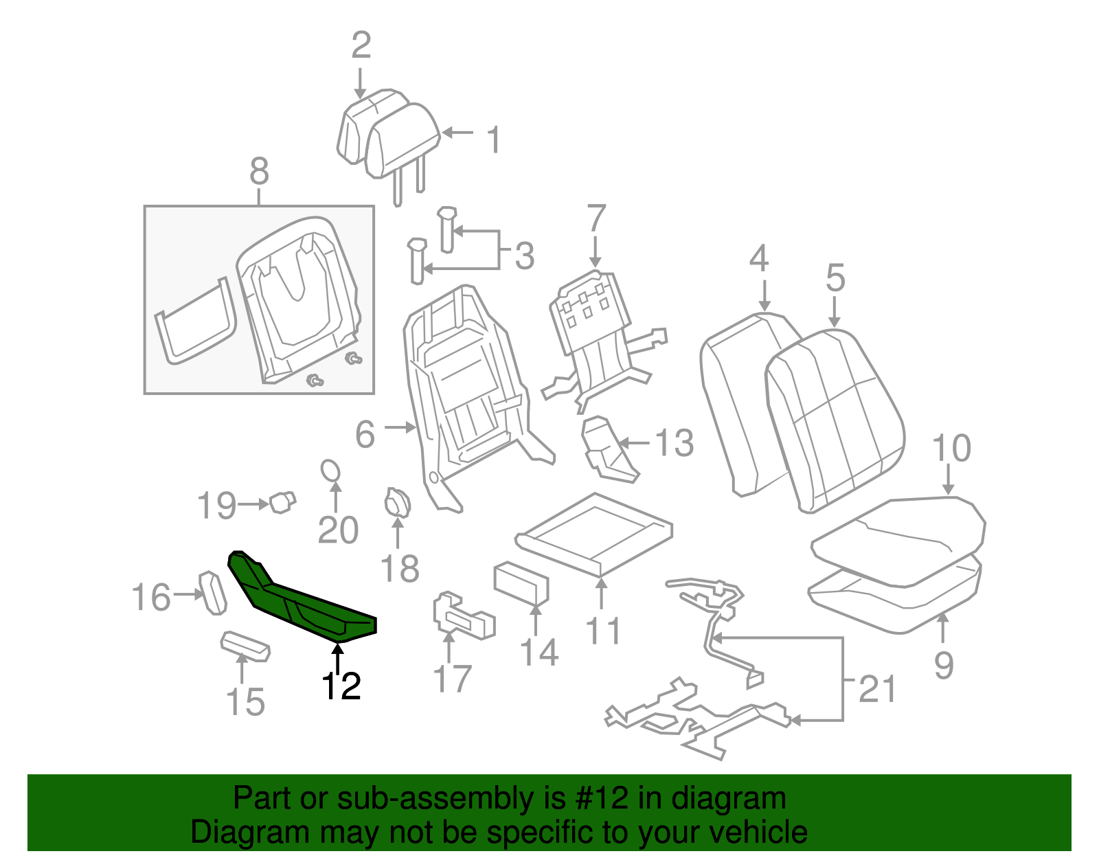 Panel, D/Seat Cushion Otr Fin - GM (92207874)