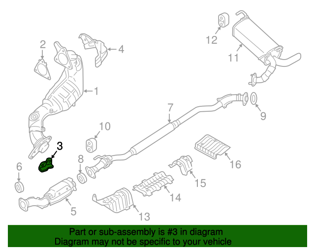 208171KC0C Catalytic Converter Stay 20112017 Nissan Juke