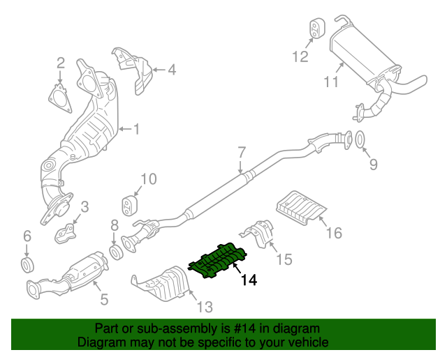 20112017 Nissan Juke Exhaust Heat Shield 747581KD0A Parts for Nissans