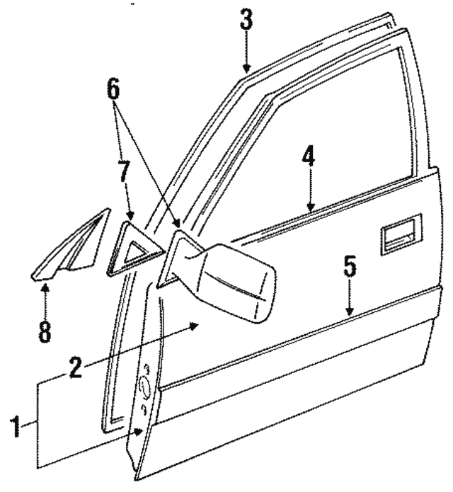 TOYOTA Genuine 67862-60010 Door Weatherstrip