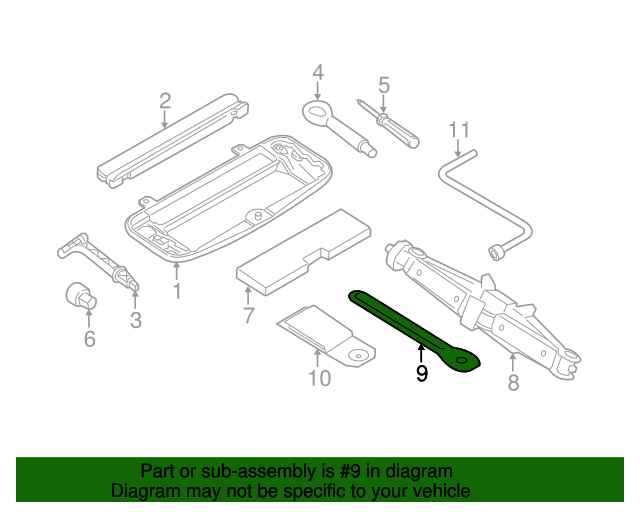 Genuine BMW 71126769151 Lug Wrench FREE Shipping on Most Orders