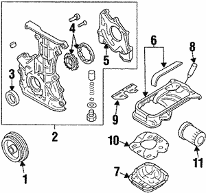 1230362J20 - Engine: Crankshaft Pulley for Nissan: 200SX, NX, Sentra Image