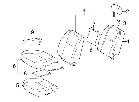TOYOTA Genuine 71861-0C070-B0 Seat Cushion Shield TOYOTA Genuine 71861-0C070-B0 Seat Cushion Shield