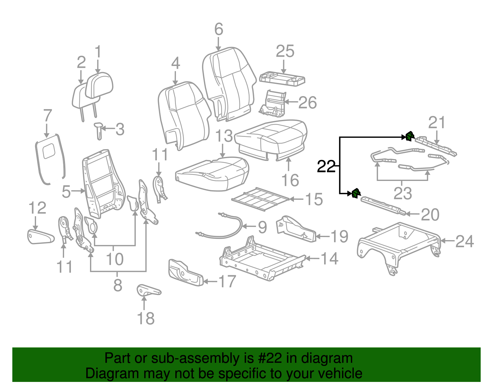 Adjuster End Cap - GM (12458595)