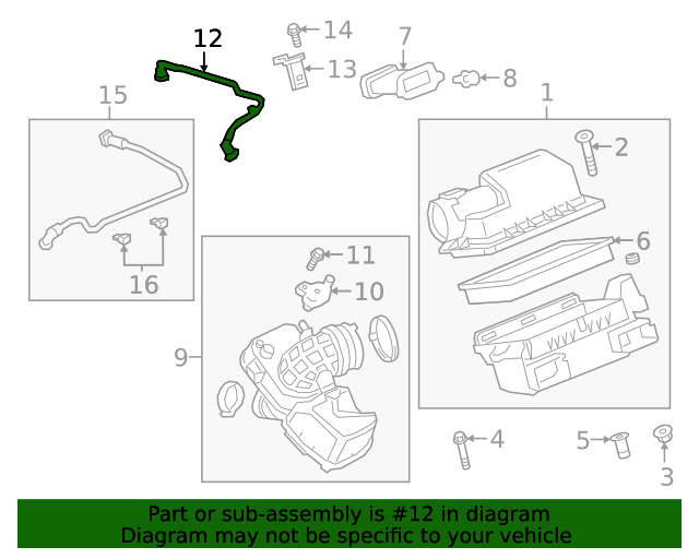 2019 Cadillac CT6 Positive Crankcase Ventilation Tube 55496605 GM