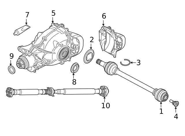 33208695488 - 2019-2024 BMW X4 Axle Assembly (33-20-8-695-488 