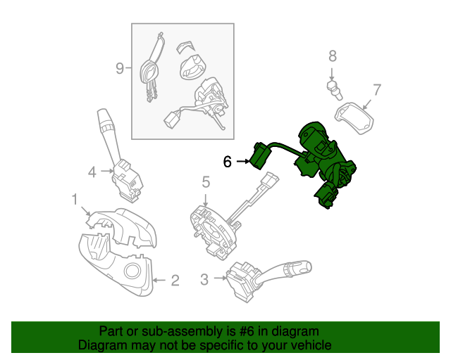 Genuine OEM Ignition Switch Part 819101D010 Fits 20072010 Kia Rondo