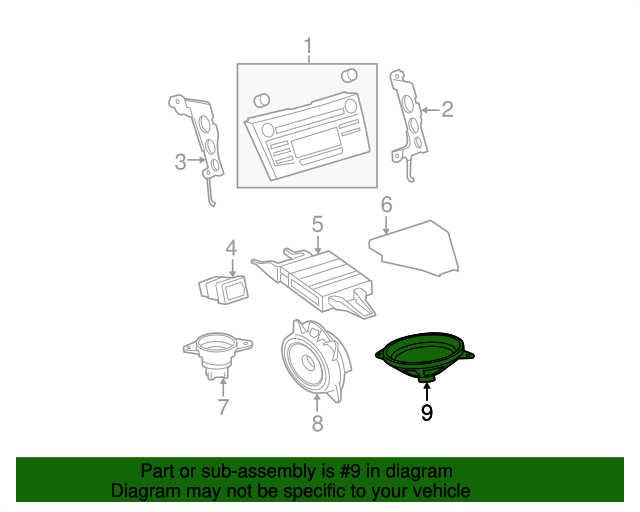 8616006360 Rear Speaker 20072011 Toyota Camry Boch Toyota South