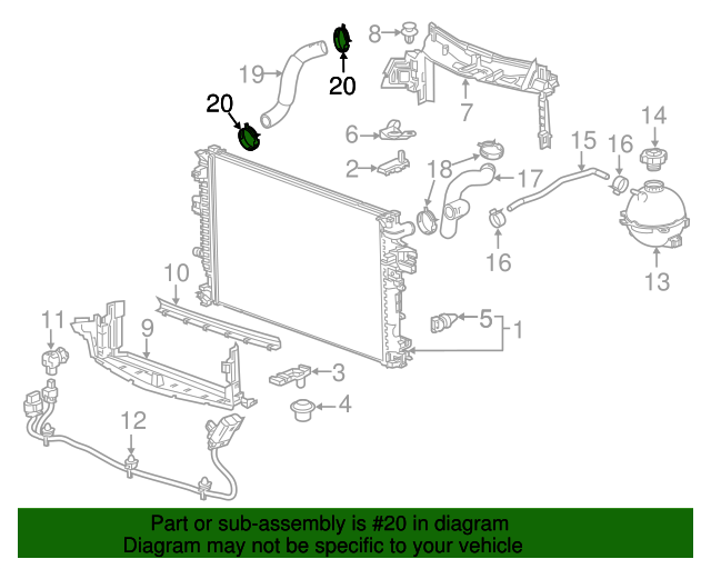 20162024 GM Radiator Hose Clamp 11548236 GM
