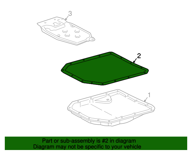 88971820 Automatic Transmission Fluid Pan Gasket 20032010 Pontiac
