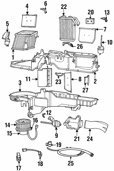 CHRYSLER OEM Evaporator Heater-Door 4778420