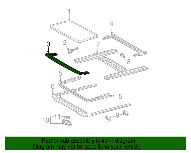 20012005 Toyota RAV4 Sunroof Deflector 6320942041 Toyota Parts Center