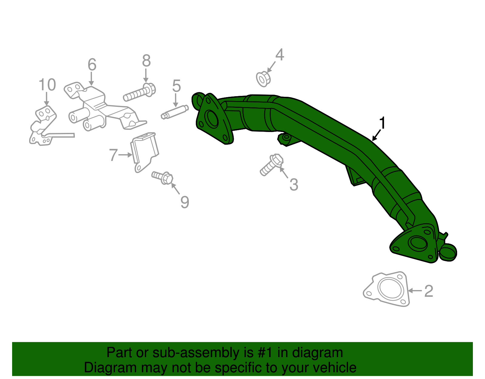 20162021 Land Rover Cross Over Pipe LR038751 Land Rover OEM Parts Online