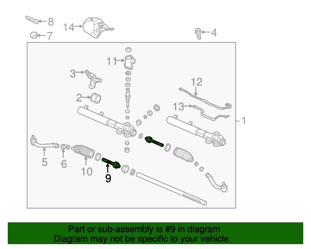 577242B000 Inner Tie Rod 20112013 Kia Sorento Kia.Parts Store