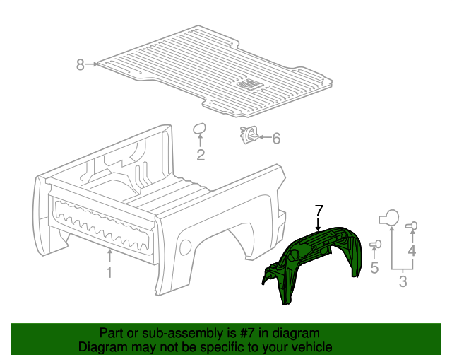 20142020 GM Quarter Panel Splash Shield 84511157