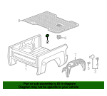 2014-2021 GM Cargo Carrier Pickup Box Side Rail Hole Plug 23115245 ...