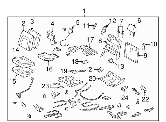 TOYOTA Genuine 71706-60130-C0 Seat Back Board
