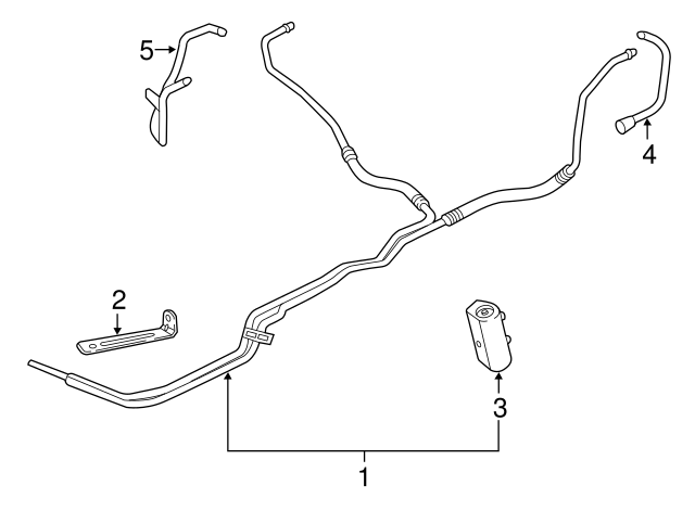 ACDelco 23370657 GM Original Equipment Automatic Transmission Fluid Cooler Inlet and Outlet Line