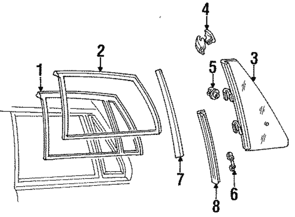 Vent Glass Latch - GM (20368120)