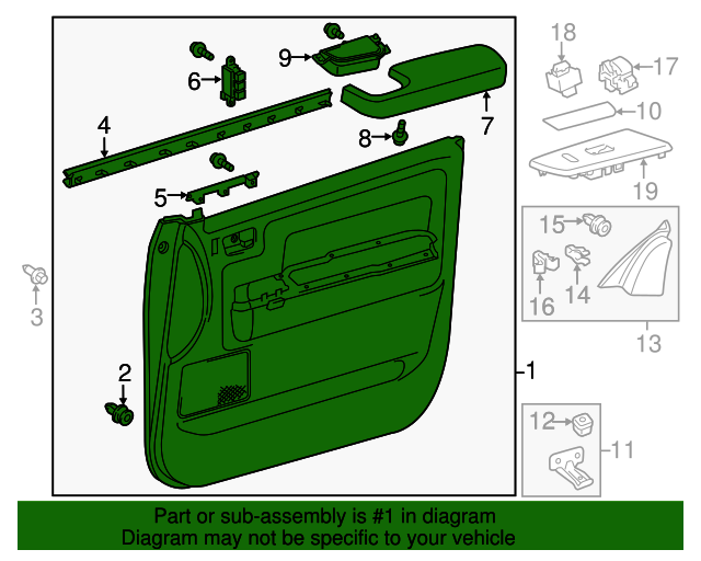 676100C550C1 Door Trim Panel 20142017 Toyota Tundra Boch Toyota South
