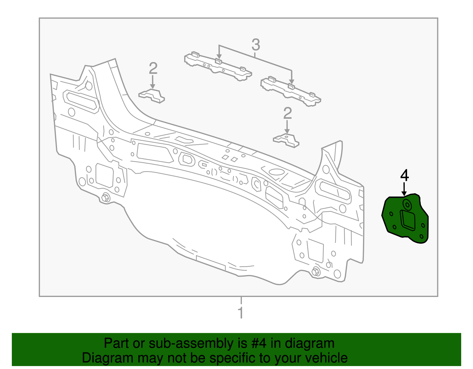 Driver Side Rear End Panel Extension - GM (95927811)