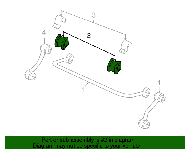 20042006 Pontiac GTO Stabilizer Bar Insulator 92038560 GM