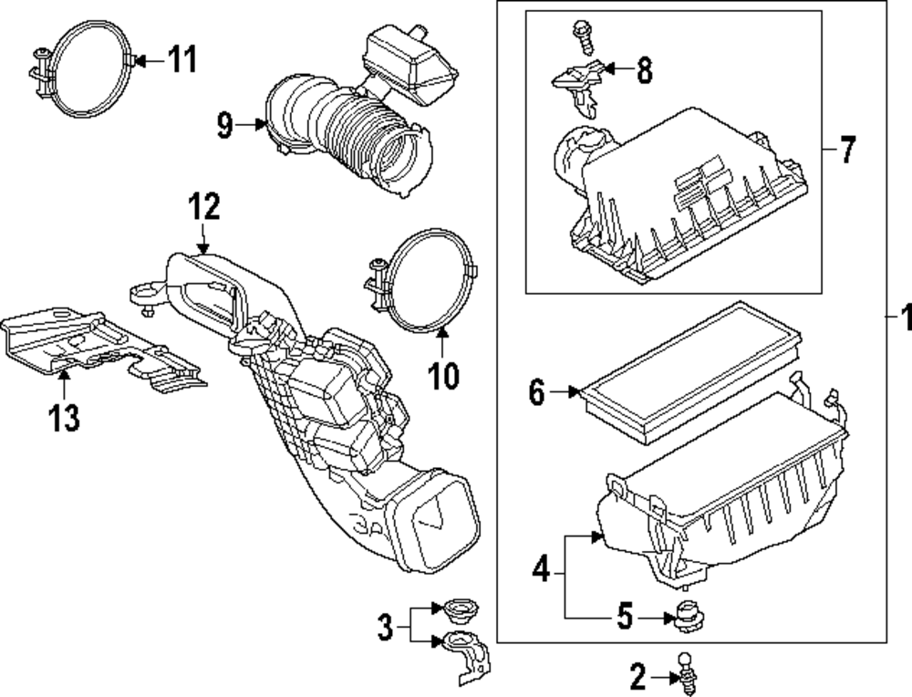 17750-25150 - Air Inlet 2023-2025 Toyota | Jim Hudson Toyota Parts