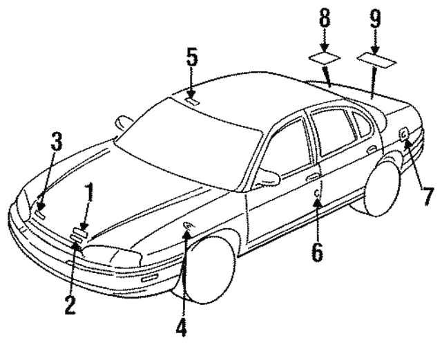 1995 Chevrolet Vehicle Emission Control Information Label 24503794