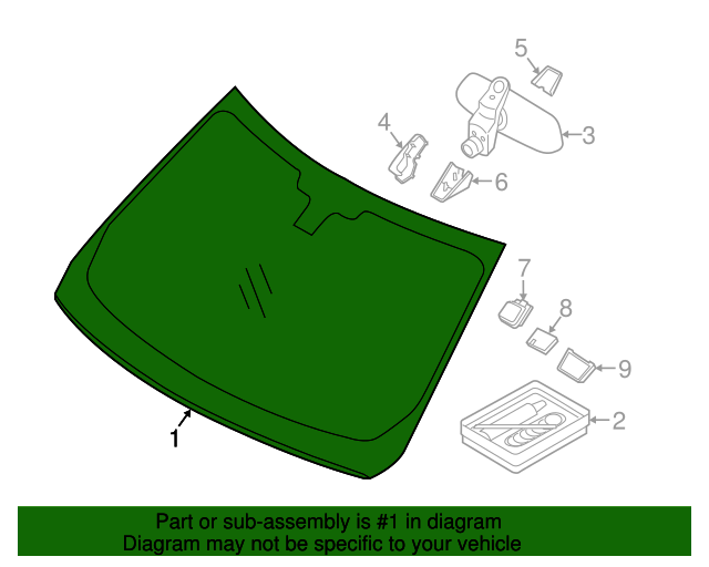 Genuine OEM Windshield Part# LR076498 Fits 2015-2016 Land Rover  