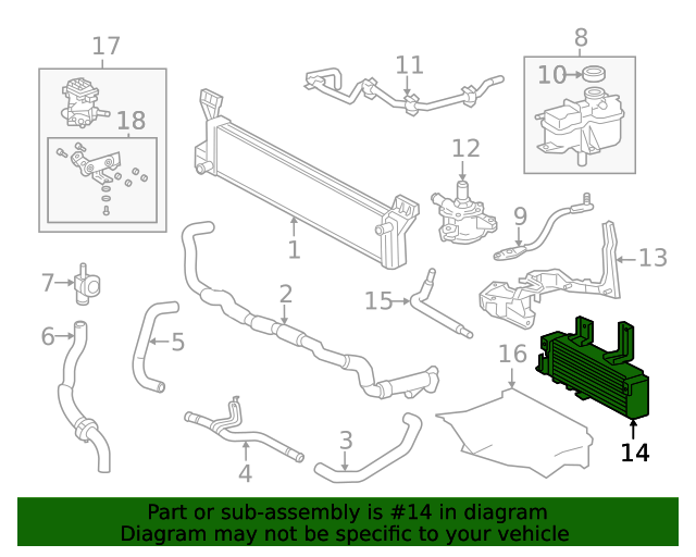 20172019 Toyota Highlander Trans Cooler 329100E050 Toyota Parts Center